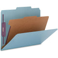 Nature Saver 2/5 Tab Cut Legal Recycled Classification Folder, Blue, 8 1/2" Width x 14" Length, 10 / Box, NATSP17219
