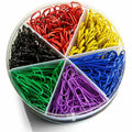 Officemate Coated Paper Clips, Assorted, 450 / Pack, OIC97227