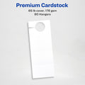 Avery Laser Inkjet Tear-Away Cards Door Hanger, White, 80 / Pack, AVE16150