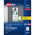 Avery Laser Inkjet Tear-Away Cards Door Hanger, White, 80 / Pack, AVE16150
