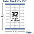 Avery Removable Durable Rectangle Labels, White, 256 / Pack, AVE22828