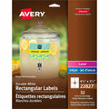 Avery Durable White Rectangle Film Labels4�" x 3�", Matte, 32 / Pack, AVE22827