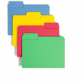 Smead SuperTab 1/3 Tab Cut Letter Recycled Top Tab File Folder, Yellow, 8 1/2" Width x 11" Length, 50 / Box, SMD10410
