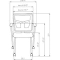 Lorell Mesh Back Nesting Training/Guest Chairs, Black, 2 / Carton, LLR84374