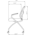 Lorell Mesh Back Nesting Training/Guest Chairs, Black, 2 / Carton, LLR84374