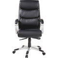 Lorell Executive High-back Chair with Flexing Arms, Silver, LLR60620