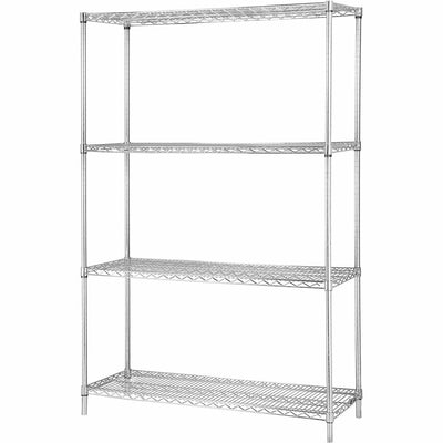 Lorell Wire Shelving, Chrome, LLR84187