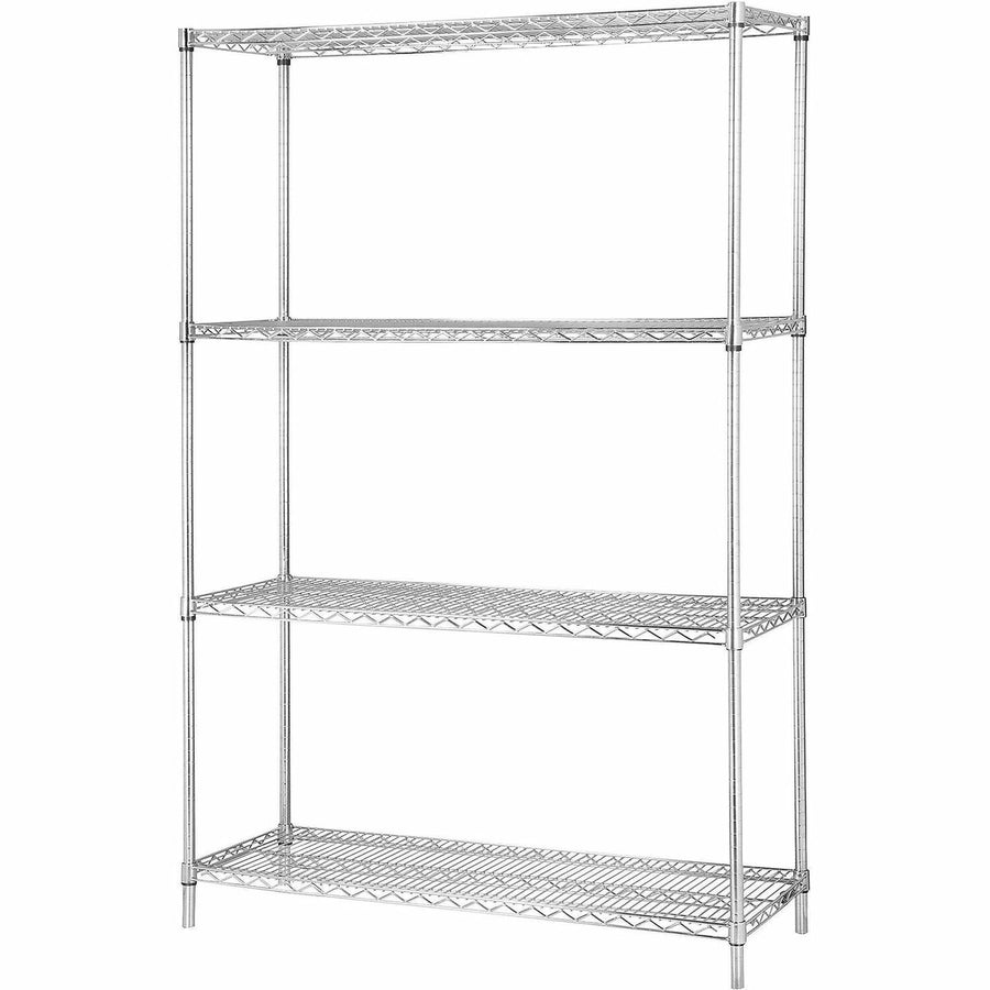 Lorell Industrial Wire Shelving, 48" x 72", Chrome, Steel, LLR84181
