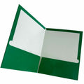 Business Source Letter Pocket Folder, Green, 8 1/2" Width x 11" Length, 1 Box, BSN44427