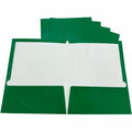 Business Source Letter Pocket Folder, Green, 8 1/2" Width x 11" Length, 1 Box, BSN44427
