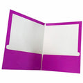 Business Source Letter Pocket Folder, Purple, 8 1/2" Width x 11" Length, 1 Box, BSN44429