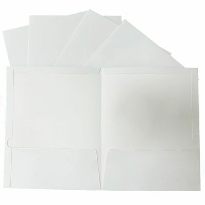 Business Source Letter Pocket Folder, White, 8 1/2" Width x 11" Length, 1 Box — view 1