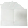 Business Source Letter Pocket Folder, White, 8 1/2" Width x 11" Length, 1 Box, BSN44424