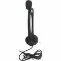 Compucessory Lightweight Stereo Headphones with Mic, Black, CCS15154