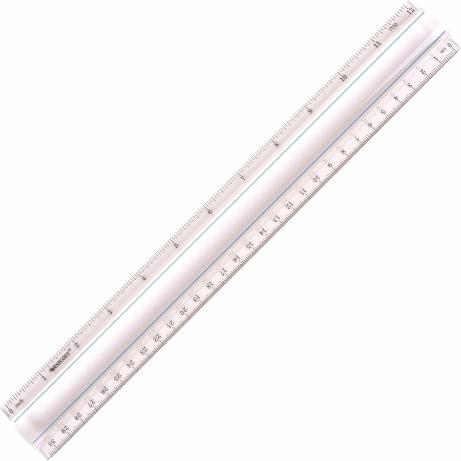 Acme United Westcott 12" Clear Magnifying Data Processing Ruler, 12EA/BX 6BX/CT — view 1