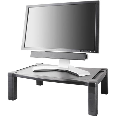 Kantek Extra-Wide Single-Level Height-Adjustable Monitor Stand, Black, KTKMS500