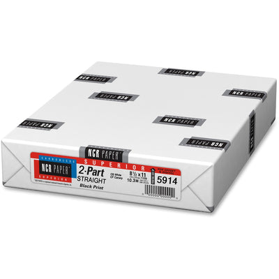 Appvion NCR Paper Superior 2-part Straight Carbonless Paper - White, Canary, 8 1/2" x 11", 1 Pack, NCR5914