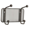 Safco Onyx Mesh Sturdy 2-Hook Garment Wall Rack, Black, SAF6401BL