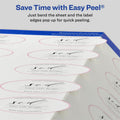 Avery Easy Peel Labels -Sure Feed - Print-to-the-Edge, Matte White, 80 / Pack, AVE22829