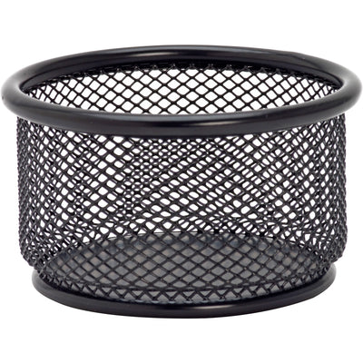 Lorell Mesh Wire Pencil Cup Holder, Black, LLR84150