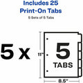 Avery Customizable Print-On Dividers, White, 1 Pack, AVE11515