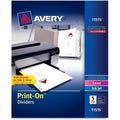 Avery Customizable Print-On Dividers, White, 1 Pack, AVE11515