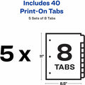 Avery Customizable Print-On Dividers, White, 1 Pack, AVE11552
