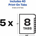 Avery Unpunched Print-On Dividers, White, 1 Box, AVE11553