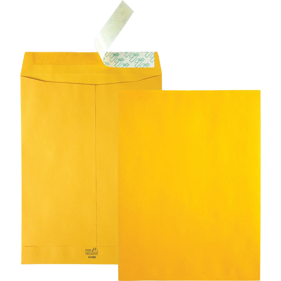 Quality Park 9 x 12 Catalog Mailing Envelopes with Redi-Strip® Self Seal Closure, Brown Kraft, 24 lb, 250 / Carton, QUA41420