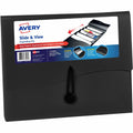 Avery Slide & View Letter Expanding File, Black, 8 1/2" Width x 11" Length, AVE73517