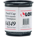 Lorell Mesh Wire Pencil Cup Holder, Black, LLR84149