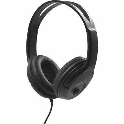 Compucessory Stereo Headset with Built-in Microphone, Black, CCS15153