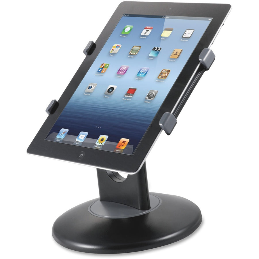 Kantek Adjustable Tablet Stand with Swivel Base, 7.5" x 7.5", Black, ABS Plastic, KTKTS710