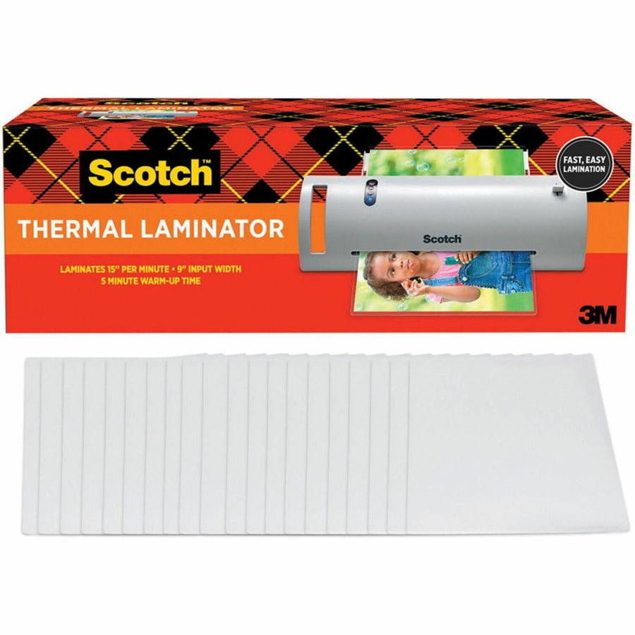 Scotch Thermal Laminator Combo Pack, 14.8" x 4", Light Gray, MMMTL902VP