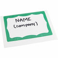 Baumgartens SICURIX Green Border Adhesive Badges 2 Per Sheet 100 Pack White, 100 / Box, BAU67646