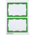 Baumgartens SICURIX Green Border Adhesive Badges 2 Per Sheet 100 Pack White, 100 / Box, BAU67646
