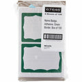 Baumgartens SICURIX Green Border Adhesive Badges 2 Per Sheet 100 Pack White, 100 / Box, BAU67646
