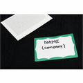 Baumgartens SICURIX Green Border Adhesive Badges 2 Per Sheet 100 Pack White, 100 / Box, BAU67646