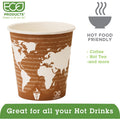 Eco-Products 10 oz World Art Hot Beverage Cups, Multi, 20 / Carton, ECOEP-BHC10-WA