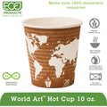 Eco-Products 10 oz World Art Hot Beverage Cups, Multi, 20 / Carton, ECOEPBHC10WA