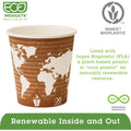 Eco-Products 10 oz World Art Hot Beverage Cups, Multi, 20 / Carton, ECOEP-BHC10-WA