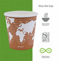 Eco-Products 10 oz World Art Hot Beverage Cups, Multi, 20 / Carton, ECOEPBHC10WA
