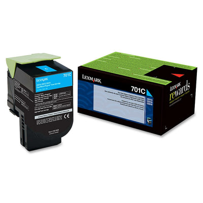 Xerox Lexmark Unison 701C Original Standard Yield Laser Toner Cartridge - Cyan -, LEX70C10C0