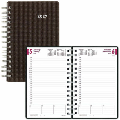 Dominion Blueline Brownline DuraFlex Daily Appointment Book / Monthly Planner, Black, 8", 20EA/CT 70CT/PL — view 1
