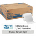 Georgia Pacific . Pacific Blue Select Recycled Paper Towel Roll, White, 6 / Carton, GPC26100