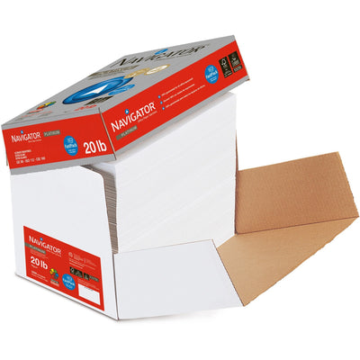 The Navigator Company Navigator Platinum Superior Productivity Multipurpose Paper - Silky Touch - White, 8 1/2" x 11", 250 / Carton, SNANPL11FP
