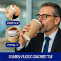 Genuine Joe Hot Cup Protective Lids, White, 20 / Carton, GJO11259CT