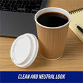 Genuine Joe Hot Cup Protective Lids, White, 20 / Carton, GJO11259CT