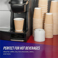 Genuine Joe 10 oz Rippled Hot Cups, Brown, 4 / Carton, GJO11256CT