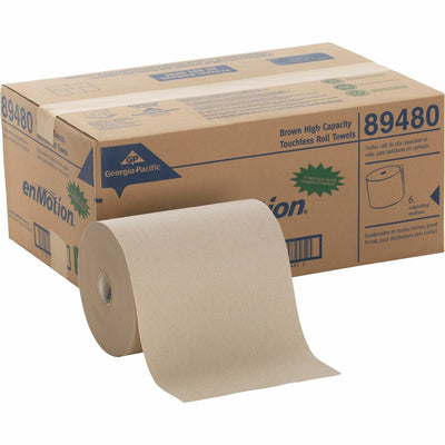 Georgia Pacific . enMotion Touchless Roll Kraft Paper Towels, Brown, 6 / Carton, GPC89480